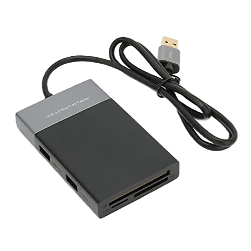 Dpofirs 6 in 1 Multifunktions Kartenleser, 2 * USB 3.0 + XQD Kartensteckplatz + Speicherkartensteckplatz + Speicherkartensteckplatz + CF Kartensteckplatz, DC 5 V 1 A, USB 3.0 Stecker, von Dpofirs