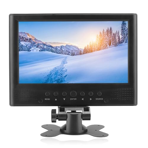 Dpofirs 9 Zoll Tragbarer HD TV T2, Tragbarer Fernseher 1080P LED Handheld Digital Analog TV für Küche, Schlafzimmer, Wohnwagen von Dpofirs