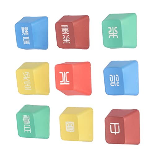 Dpofirs 9Pcs PBT Pudding Keycaps Keyset, Custom Keycaps Traditional Chinese Character Geeignet für die Meisten Mechanischen Tastaturen mit 61, 87, 104 Tasten von Dpofirs
