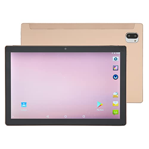 Dpofirs Android Tablet 10 Zoll, Android Tablet PC 4GB 256GB Unterstützung 4G Netzwerk Vorne 5MP Hinten 8MP 2.4G 5G WiFi Anruf Tablet mit Vorne 5MP Hinten 8MP Kamera, 7000mAh Akku (Gold) von Dpofirs