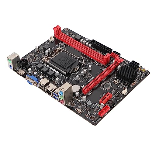 Dpofirs B75 Motherboard, 16G 2xDDR3 VGA PCIE 16X/PCIE 1X SATA3.0/2.0 USB3.0/2.0 M ATX Gaming Motherboards für Desktop von Dpofirs