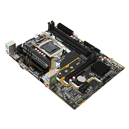 Dpofirs B85 LGA 1150 Motherboard, für Intel I3 I5 I7 Celeron Prozessoren der 4. Generation, Gaming Motherboard Desktop Computer ATX Motherboard, 2xDDR3, SATA3.0x3, PCIE X16 Gen 3.0 von Dpofirs