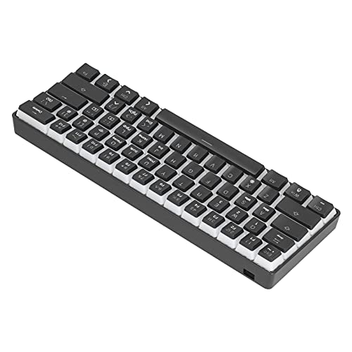 Dpofirs BT 5.0 Mechanische Tastatur, Mechanische Tastatur 60% Kompakt 61 Tasten mit PBT Trigger Sensitive Pudding Keycap für Wins2000 / XP/Vista / 7/8 / 10 / /OS X (schwarz-roter Schaft) von Dpofirs