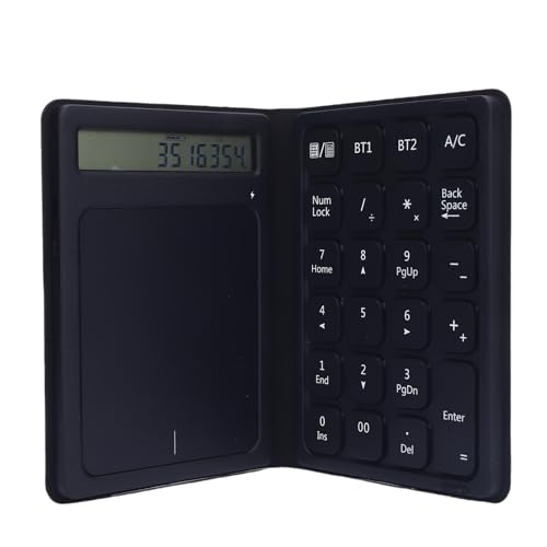 Dpofirs Bluetooth Number Pad, Faltbare Drahtlose Numerische Tastatur mit Touchpad und Taschenrechner, 23 Tasten 3 in 1 Ultra dünner Tastatur mit PU Lederhülle für Tablet Laptop Dpofirs Bluetooth Number Pad, Faltbare Drahtlose Numerische Tastatur mit Touchpad und Taschenrechner, 23 Tasten 3 in 1 Ultra dünner Tastatur mit PU Lederhülle für Tablet Laptop von Dpofirs