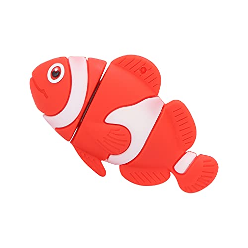 Dpofirs Clownfish Designed USB Flash Drive, Anhänger Schlüsselanhänger Cartoon U Disk, Cartoon U Disk Geschenke Rot für Freunde, Plug and Play, 16GB/32GB/64GB/128GB (16 GIGABYTE) von Dpofirs
