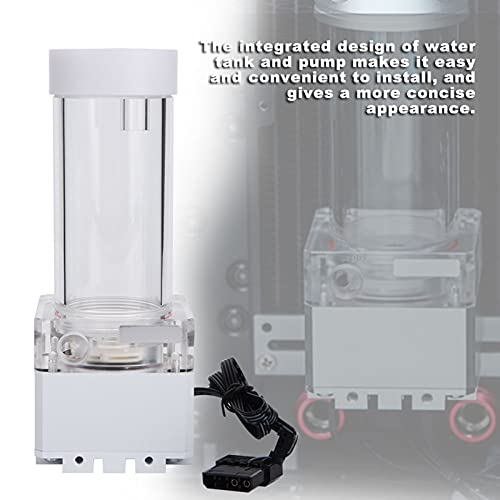 Dpofirs Computer-Wasserpumpe Wasserkühlungssysteme 8W 0,7A, PC-Kühler Integrierte Schnelle Wärmeableitung Computer-Wasserpumpe, Eingebauter 800-l/H-Durchfluss 4 Meter Entladungslift (17cm) von Dpofirs