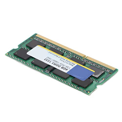 Dpofirs DDR3 Ram Haltbarer Tragbarer Notebook Speicher, Leistungsstarke Stabile Leistung, 204PIN, PC3 10600/PC3 12800 Bandbreite, für Gaming Arbeitsnotebook (1333 MHz 4GB) von Dpofirs