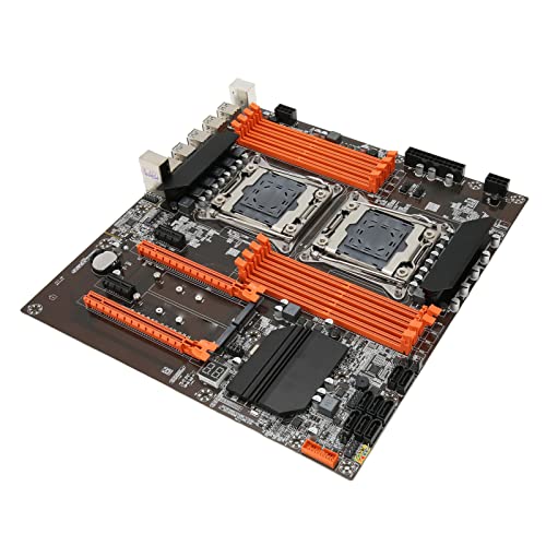 Dpofirs Desktop-Computer ATX-Motherboard, DDR4 LGA 2011 X99-Motherboard mit 3 Sockeln, 2 X PCI E 16X Gen 3.0, 8 X DDR4 DIMM, SATA3.0 X 8, M.2, Gaming-Motherboard von Dpofirs