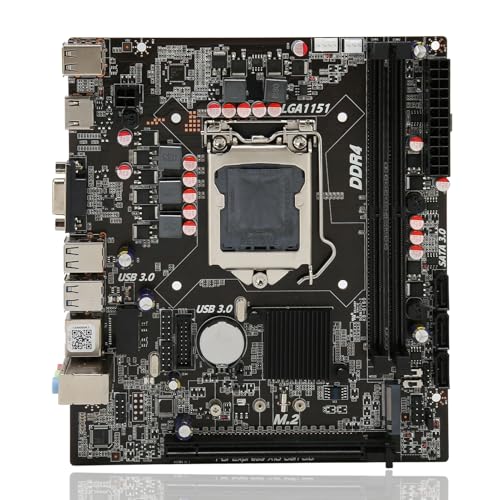 Dpofirs Desktop-Computer M-ATX-Motherboard, DDR4 LGA 1151-Sockel H110-Motherboard, PCI E X16 Gen 3.0, SATA3.0X 3, VGA, M.2, HD MI, NGFF+NVME-Unterstützung von Dpofirs