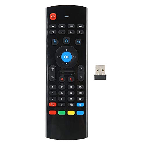 Dpofirs Drahtlose Air Fly Mouse, Game Controller Volltastatur Eingang Air Remote Mouse Bewegungserkennung Infrarot-Fernbedienung Eingebauter 6-Achsen-Gyroskop-G-Sensor für Computer/TV/Projektor von Dpofirs