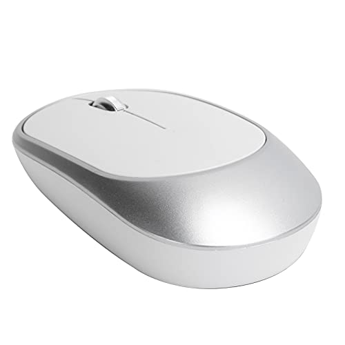 Dpofirs Drahtlose Wiederaufladbare Maus mit USB-Empfänger, Stille USB-Maus 1000/1200/1600 DPI Universal Einstellbar für Computer, Tragbare Maus für Studienarbeiten(Silber) von Dpofirs