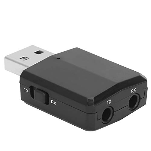 Dpofirs Drahtloser Audio-Transceiver, Tragbarer USB-Empfänger-Senderadapter, 3,5-mm/USB-Universal-Transceiver-Adapter, Audio-Empfänger für Audiogeräte, Tablet von Dpofirs