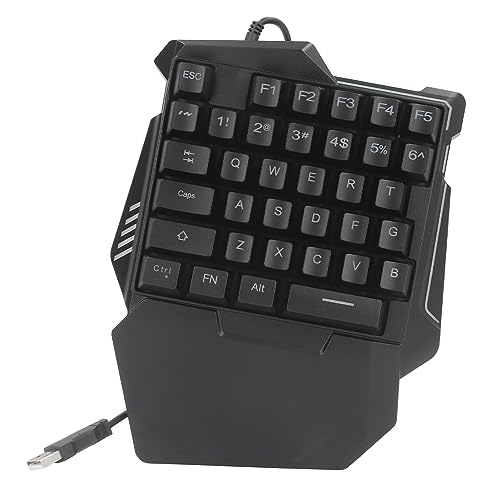 Dpofirs Einhändige Mechanische RGB Gaming Tastatur, 35 Tasten, Tragbare Gaming Tastatur, Ergonomischer Gamecontroller für Win 7 8 10, Linux, Android, OS X von Dpofirs