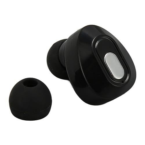 Dpofirs Einzelner Ohrhörer, MiniBluetooth 5.3, Einzelner Kabelloser Kopfhörer, Unterstützt Smart Touch Control, IPX5 Wasserdichter Einseitiger Ohrhörer, Ergonomisch, für (Black) von Dpofirs