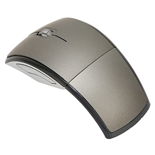 Dpofirs Faltbare Drahtlose Maus, Tragbare 2,4 G Maus mit USB Empfänger für PC Laptop, Drahtlose Faltbare Computermaus für Wins98 Me 2000 XP Vista OS(Grau) von Dpofirs