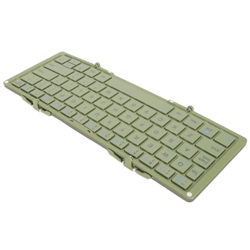 Dpofirs Faltbare -Tastatur, Bodenschale aus Aluminiumlegierung, Konkaves Fingerspitzen-Design, für Tablets, Smartphones, OS (Vintage-Grün) von Dpofirs