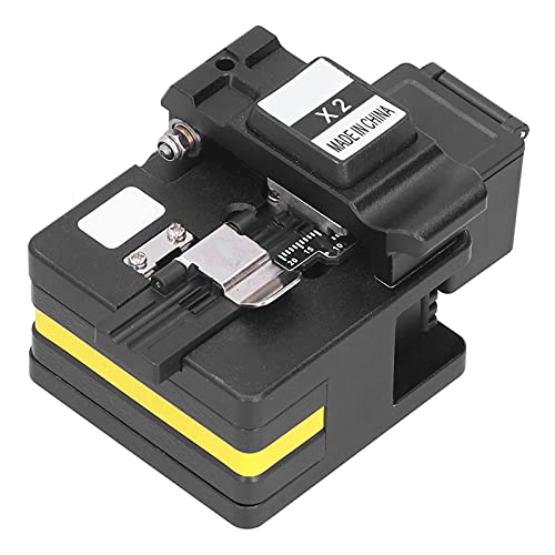 Dpofirs Fiber Cleaver, Optical Fiber Cleaver Automatisches Messerrückgabedesign mit Abfallfaser Aufbewahrungsbox, Wolframstahlklinge, 24 Schneidende Endflächen, 3 in 1 Halterung, 2,6 X 2,4 X 2,2 Zoll von Dpofirs