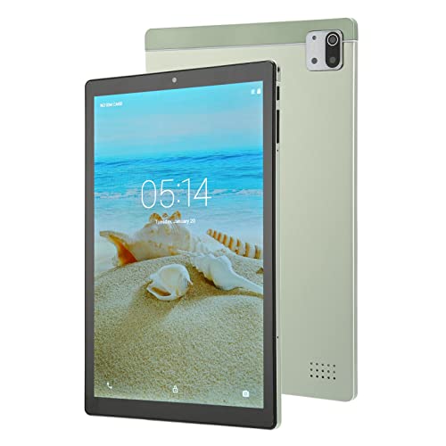 Dpofirs Für Android Tablet 10 Zoll, 4 GB RAM 64 GB Speicher 3G-Telefonie-Tablet, Octa-Core-Prozessor, Dual-SIM-Steckplätze, USB-C-Schnelllade-IPS-Touchscreen-WLAN-Tablet Für Kinder (Grün) von Dpofirs