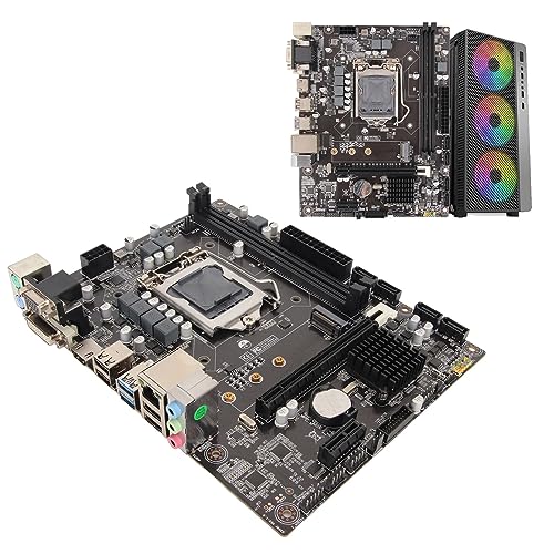 Dpofirs H310 LGA 1151 Motherboard Dual-Channel-DDR4-Speichersteckplatz 24 8-Pin-Stromanschlüsse Motherboard mit VGA SATA 6 GB PCIe X16 NVME M.2 von Dpofirs