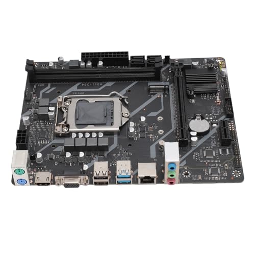 Dpofirs H311 D4 Desktop Motherboard, Zweikanal DDR4 Computer Motherboard, Unterstützt 6 Phasen Stromversorgung, LGA 1151 Gaming PC Motherboard mit Mehreren Schnittstellen von Dpofirs