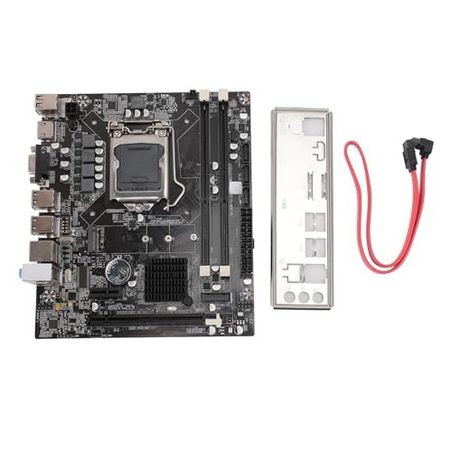 Dpofirs H55 LGA 1156 Motherboard, für Intel Core Generation I3 I5 I7, PC Server Motherboard, 2×DDR3, PCIE X16 Grafikkartensteckplatz, Computer Motherboard für PC Gaming von Dpofirs