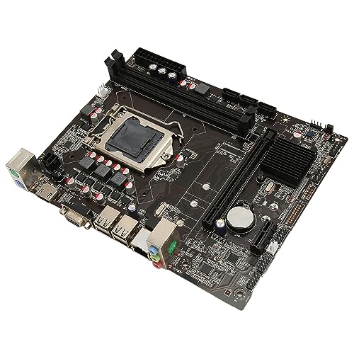 Dpofirs H61A-Motherboard, LGA1155 PIN-Zweikanal-DDR3-Computer-Motherboard mit Mehrphasiger Stromversorgung, Gaming-Motherboard von Dpofirs