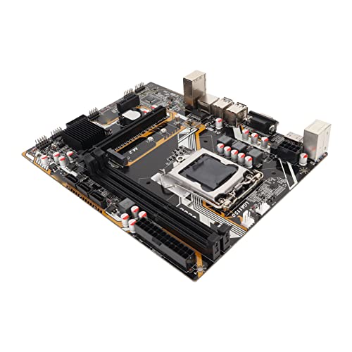 Dpofirs H81 ATX DDR3 Mainboard, 1600 MHz LGA 1150 8 GB Motherboard, Unterstützt WLAN-Übertragung, VGA, HD-Anschluss, 240 MAh PC-Gaming-Motherboard für Funktionierendes Gaming von Dpofirs