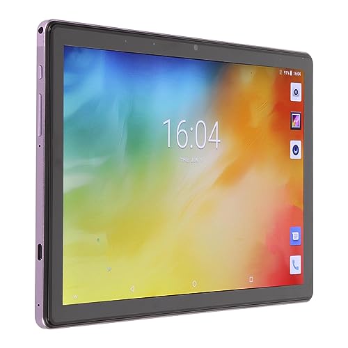 Dpofirs HD Tablet 10,1 Zoll FHD Display, Gaming Tablet 12 GB RAM 256 GB ROM, HD Tablet mit 10 Kern CPU Dual Kamera 8800 mAh Akku für Büros (Lila) von Dpofirs
