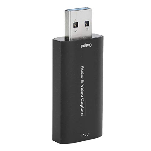 Dpofirs HDMI USB 2.0 Video- und Audioaufnahmeadapterkarte, Hochauflösende Videoerfassungskarte für Telefone und Computer, Unterstützt 1080P, Kompatibel mit Windows Andriod Linux OS (Schwarz) von Dpofirs