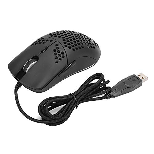 Dpofirs J900 6400 DPI-Lochmaus, 6-stufige Einstellbare DPI-Gaming-Gaming-Mäuse, Tragbare Mute-Maus mit 6 -Beleuchtungsmodi, 6 Tasten Computermaus von Dpofirs