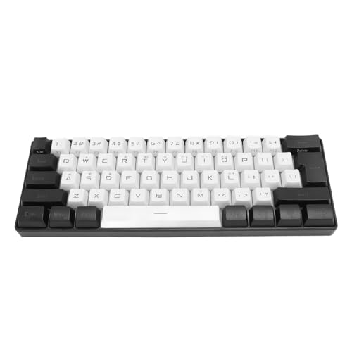 Dpofirs Kabelgebundene Gaming Tastatur, 61 Tasten, Kontrastfarbene USB Computertastatur mit RGB Hintergrundbeleuchtung für Win 2000 XP ME Vista 7 8 10, Ergonomische Business Tastatur für von Dpofirs