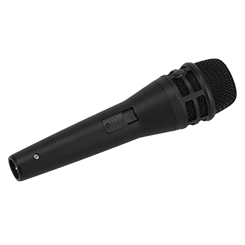 Dpofirs Kabelgebundenes Handmikrofon, Dynamisches Heim-Karaoke-Mikrofon mit Nierencharakteristik, Kabel-Handheld-Kabelmikrofon für Leistungsverstärker/Mixer/Mobillautsprecher/Soundkarte (Schwarz) von Dpofirs