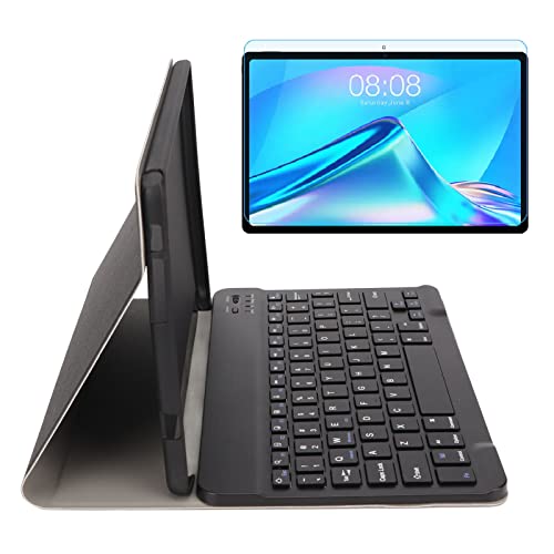 Dpofirs Kabellose Tastatur mit PU Leder für M40PLUS, wasserdichte Ergonomische Tablet Tastatur mit Schutzhülle und BT Anschluss für M40PLUS P40HD P30S von Dpofirs