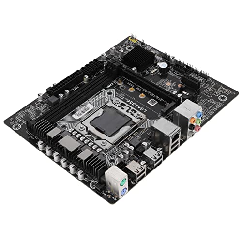 Dpofirs M ATX Mining Mainboard, unterstützt E5 LGA1356 Prozessor, 2xDDR3, 4xSATA2.0, 1 x M.2NVME, PCIE16X, PCIE1X, Acht Pin, 24 Pin, 6 x USB2.0, Computer Motherboard von Dpofirs