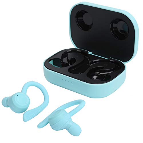 Dpofirs MS-T20 Bluetooth-Ohrhörer mit Kopfhörer, Drahtlose Sport-In-Ear-Headset-Ohrhörer mit Ladebox, 7-Stunden-Wiedergabe, Touch-Steuerung, Muttertagsgeschenke, Gletscherblau von Dpofirs