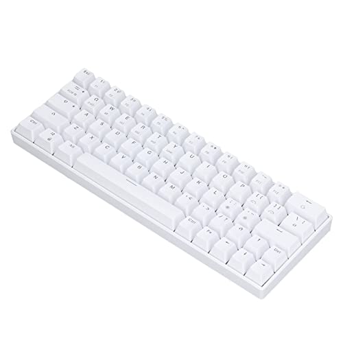 Dpofirs Mechanische Gaming-Tastatur, Wireless 2.4G, BT 3.0 5.0, Typ-C-Verbindung, 64 Tasten RGB-Tastatur mit Hintergrundbeleuchtung für Desktop-Computer PC(Brauner Schalter) von Dpofirs