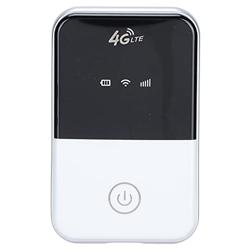 Dpofirs Mobiler WLAN-Router, 4G LTE Mobiler WLAN-Hotspot Drahtloser 4G-Router für Mobiltelefone und Computer, 3G/4G-Breitbandzugang, mit WiFi-Hotspots(Weiß) von Dpofirs