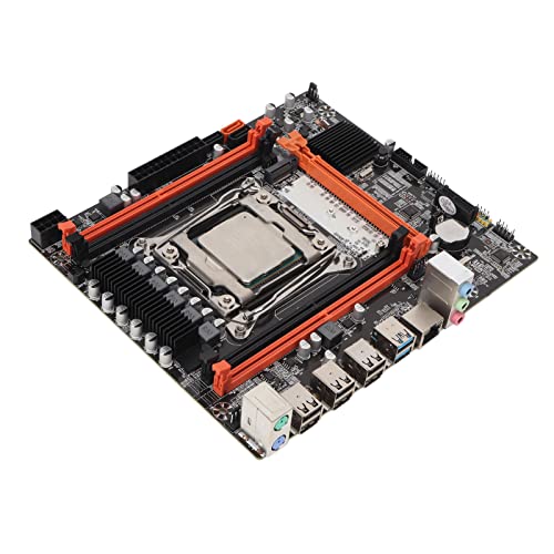 Dpofirs Motherboard CPU Combo für H81 B85 Chipsatz, LGA 2011-3 E5 2620 CPU Motherboard Set mit 4 DDR4 Speichersteckplätzen, Gigabit Netzwerkkarte, Audio Chip, NVME M.2 Motherboard von Dpofirs