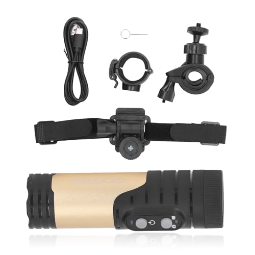 Dpofirs Motorrad-Helmkamera, Fahrrad-Videokamera, 1080p, Sport-Action-Kamera, 120°-Weitwinkel-Camcorder, Wasserdicht, mit Halterung, WiFi-Sport-Camcorder (Gold) von Dpofirs