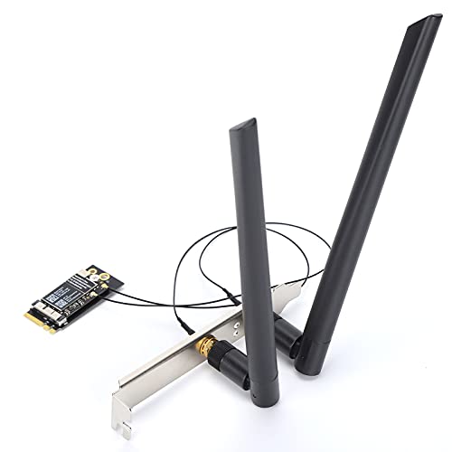 Dpofirs NGFF M.2 Netzwerkadapter, Wireless Network Card to NGFF M.2 Adapter Ist Geeignet für A1369/A1370 Laptop (Mit externer Antenne) von Dpofirs