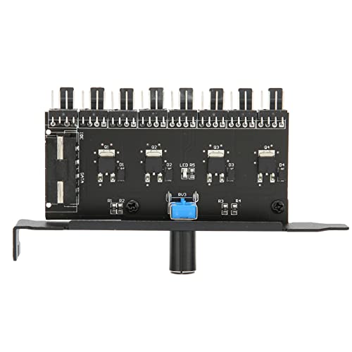 Dpofirs PC-Lüfternabe für Desktop-Computergehäuse, 12-V-PC-Gehäuselüfter für 3PIN 4PIN-Motherboard, Gehäuselüfterkabel-Hub-Adapter (#1) von Dpofirs