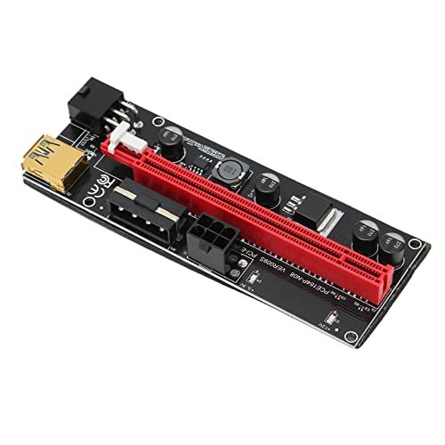 Dpofirs PCI-E GPU Riser Express Kabel, PCIE Riser 4 FP Kondensatoren 6P Schnittstelle Effektiver Schutz Praktische Adapterkarte Zur Verbesserung der Stromversorgung von Dpofirs
