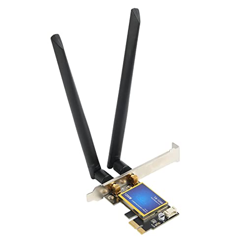 Dpofirs PCIE-WLAN-Karte für PC, Dualband-Wireless-Netzwerkkarte, Desktop-Wireless-Netzwerkadapter für Windows 7 8 10, PCIE 1X 4X 16X-Steckplatz von Dpofirs