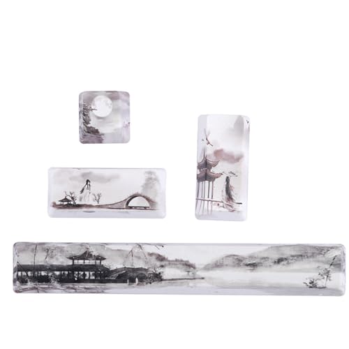 Dpofirs PTB Landscape Keycap, Universal Keycaps Kit für mechanische Tastatur, Leertaste + ESC + Enter + Numpad Enter Pattern DIY Fashion Keycap Combo(Landschaft) von Dpofirs