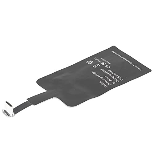 Dpofirs Qi Typ C Ultradünner Drahtloser Ladeempfänger, Typ C DC 5V/800mA Universal Ladegerät Adapter Tragbarer Qi Wireless Ladeempfänger für Mobiltelefone von Dpofirs