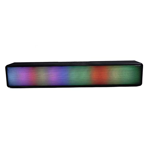 Dpofirs RGB Desktop Soundbar, Computerlautsprecher BluetoothDesktop Soundbar BluetoothLautsprecher Unterstützt Drahtlose Bluetooth5.1 USB Kabelverbindung RGB Bar Lautsprecher für PC von Dpofirs