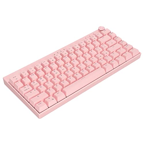 Dpofirs RGB Gaming Tastatur mit 82 Tasten, Mechanische Gaming Tastatur Unterstützt Wireless 2.4G/BT 3.0/5.0/Type C Wired für Laptop PC Mac (Roter Schalter) von Dpofirs