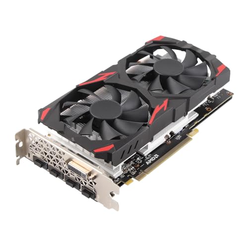 Dpofirs RX 580 Grafikkarte, 8 GB GDDR5 PC Video Grafikkarte Original 256bit mit 2 Lüftern PCI Express 3.0x16 Interface Gaming Grafikkarte für Computer von Dpofirs