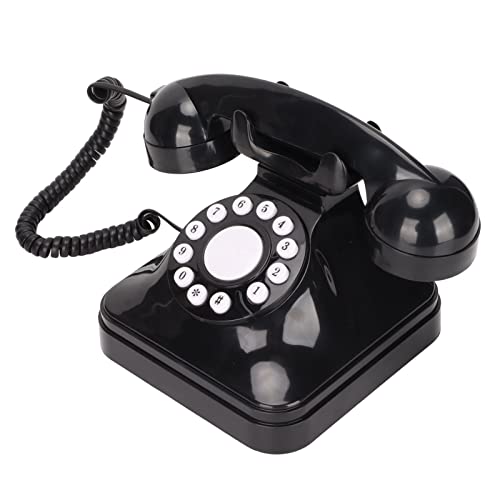 Dpofirs Retro-Festnetztelefon, Klassisches Altmodisches Schnurgebundenes Tischtelefon für das Home-Office-Geschäft von Dpofirs