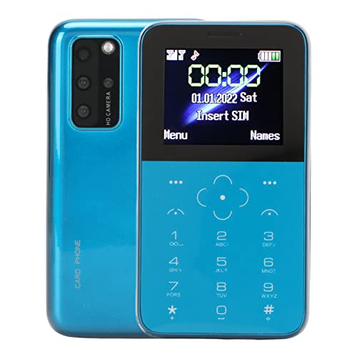 Dpofirs S10P Smartphone 1,5 Zoll, Dual SIM Handy, Studenten Taschenhandy mit 800 mAh Lithium Ionen Akku, Tragbares Backup Tastatur Handy für Kinder, Kinder, Studenten(Blau) von Dpofirs